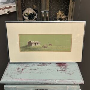 Painting by Judy Michael from Montana USA TITLED “CABIN” 1986